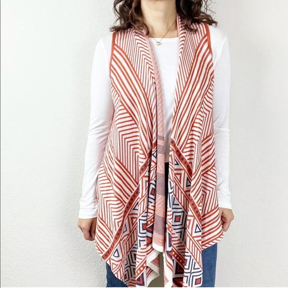 Umgee Aztec print sweater open-front cardigan n